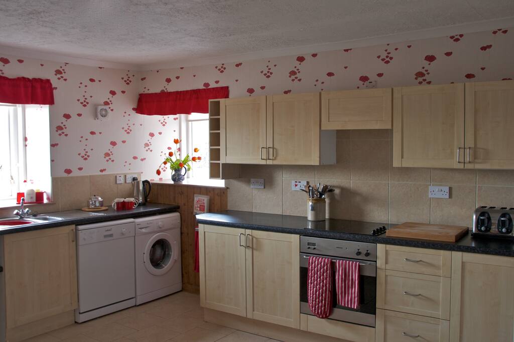 Another view of the bottom floor kitchen