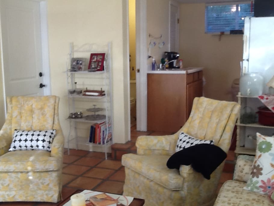View of living area.