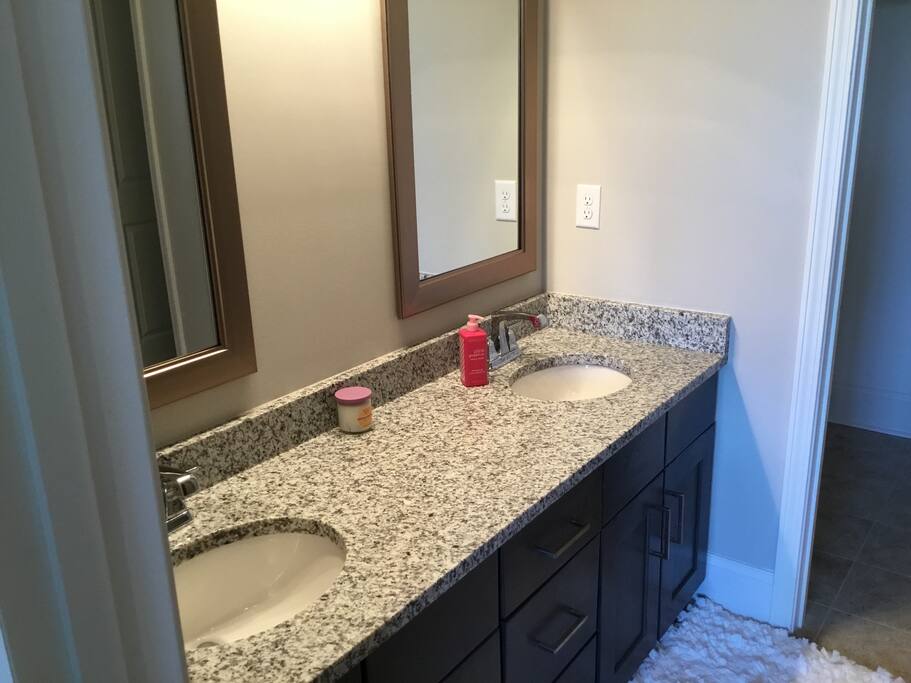 Double Vanities in Private Master Bathroom