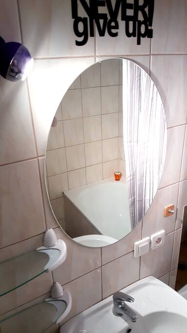Bathroom with washing machine