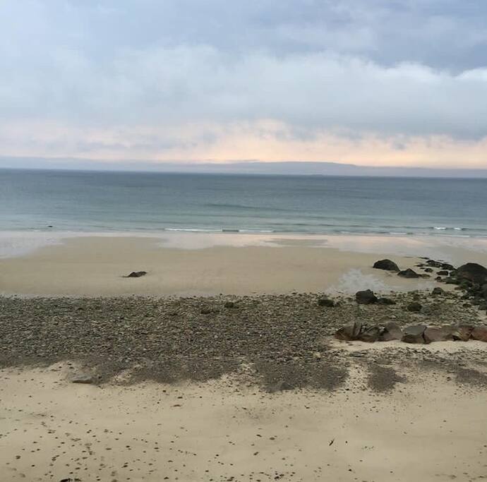 Our beach first thing in the morning.