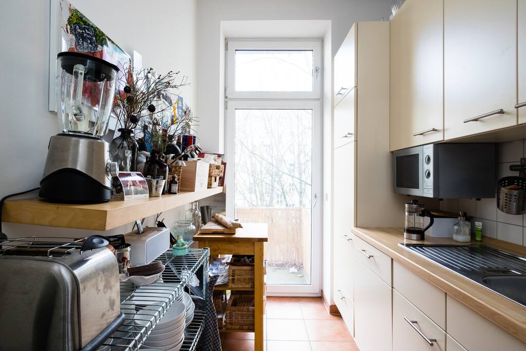 Kitchen with balcony