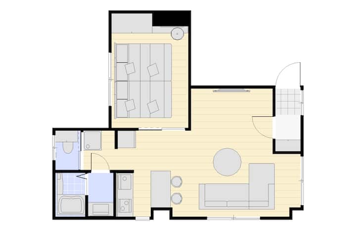 ＃4 Spacious 46㎡  Apartment Central Kyoto - Kyoto