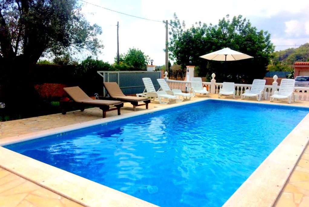 Pool with loungers