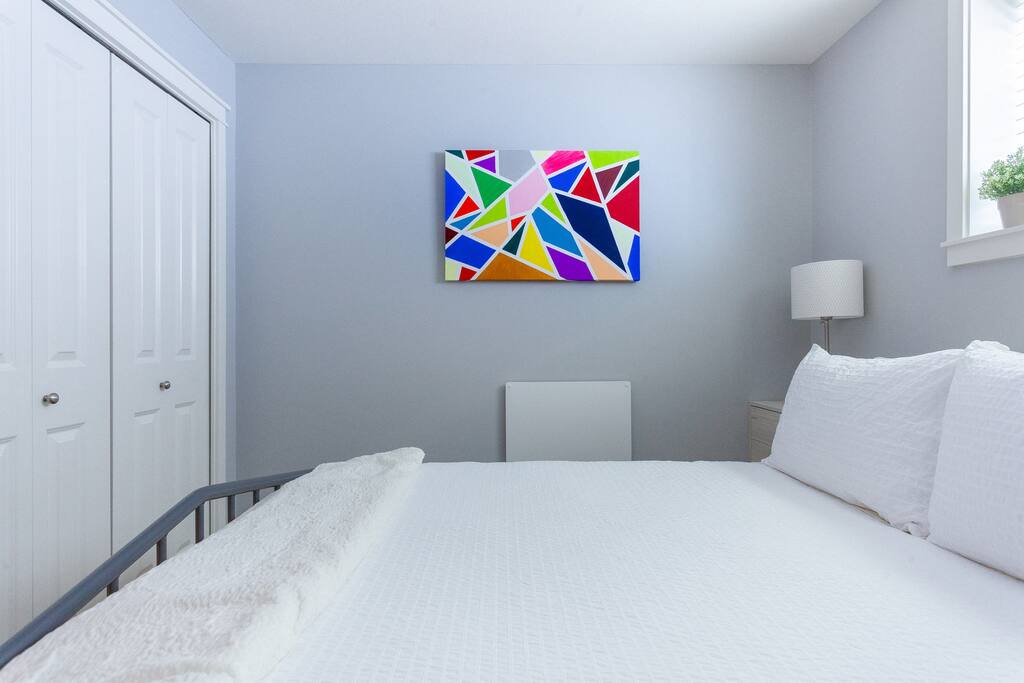 Bedroom #1 has it's own wall heater that is completely silent. It will keep you warm while not interrupting your sleep.