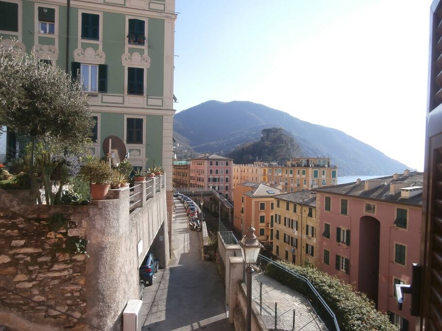 Vista dal salone su monte di Portofino