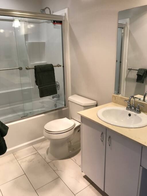 This is the master bathroom.