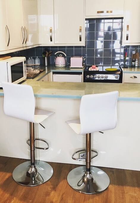 New Kitchen! Lots of fab restaurants & take-aways so close to the flat too!