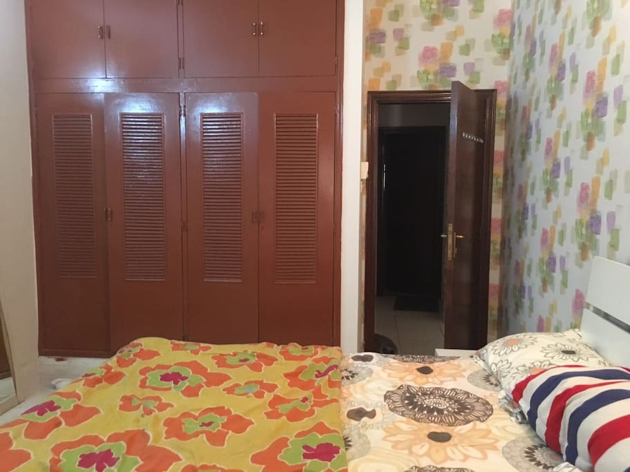 One bedroom, queen bed, built in wardrobe, balcony, separate toilet