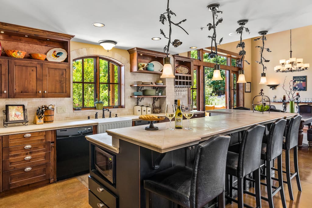 Our huge gourmet kitchen has everything you need for fabulous entertaining!