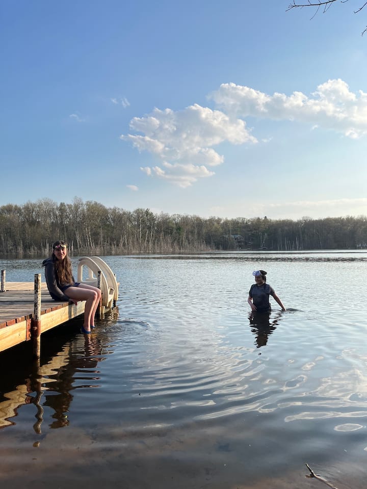 Long Lake EscapePrivate Lakefrontboat fish swim Cabins for Rent in