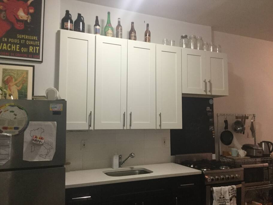 Communal Kitchen. Loads and loads of storage.