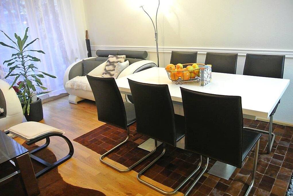 Living / Dinning room with small balcony