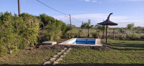 House with pool and grill