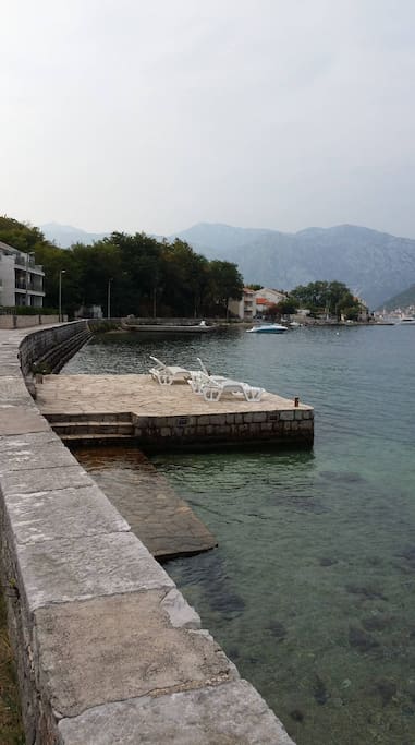 Jetty in front of house