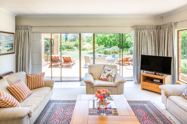 Stunning Views from Verdant Garden of Constantia Valley Home