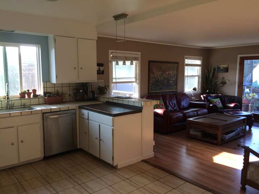 Large open plan common area and kitchen