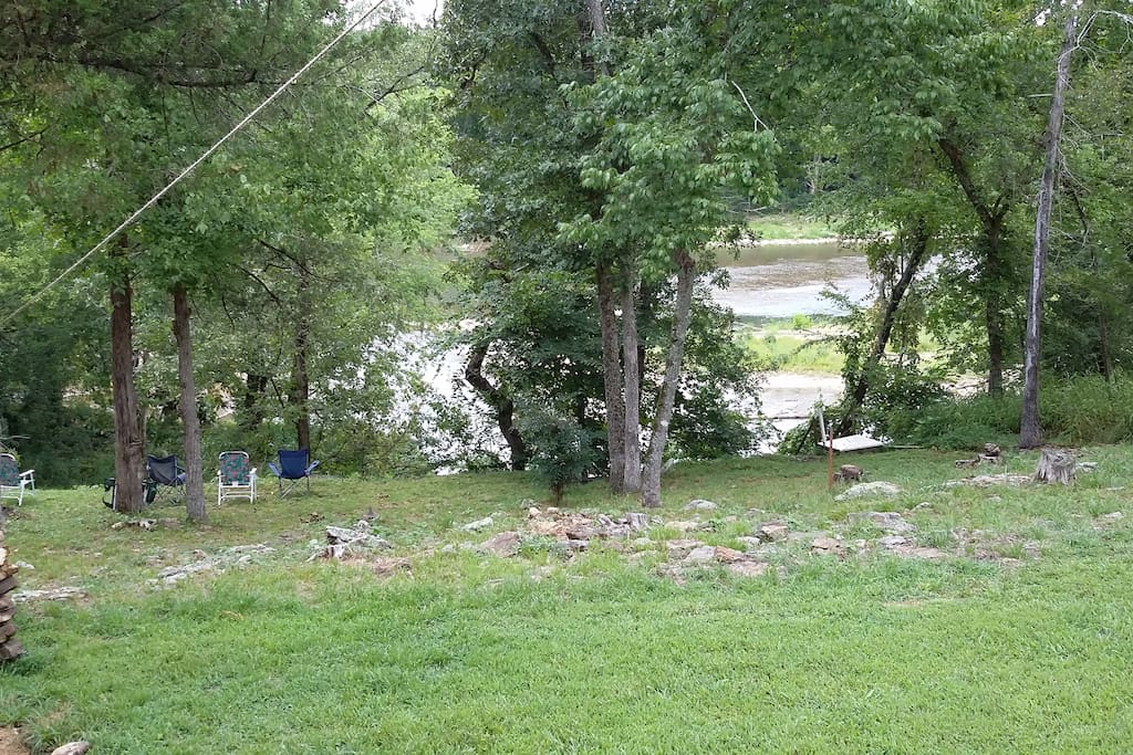 River right out side front door
