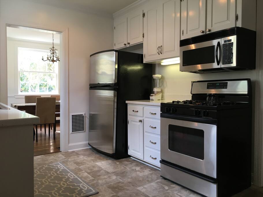 The kitchen is fully equipped for cooking plus complimentary coffee and tea selection