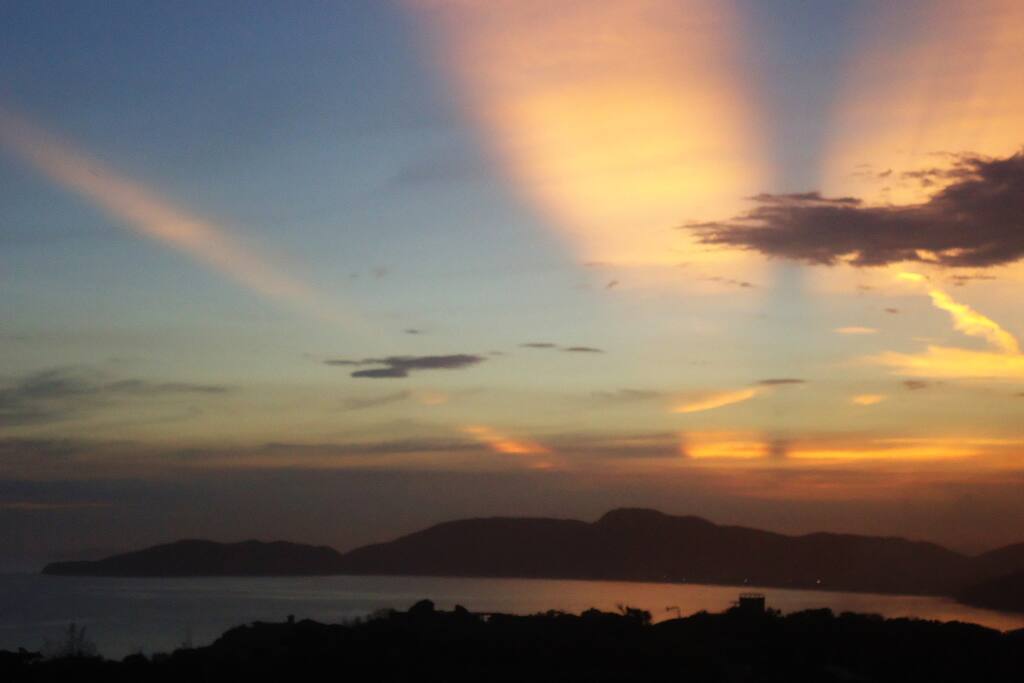 Incrível visual do pôr do sol!