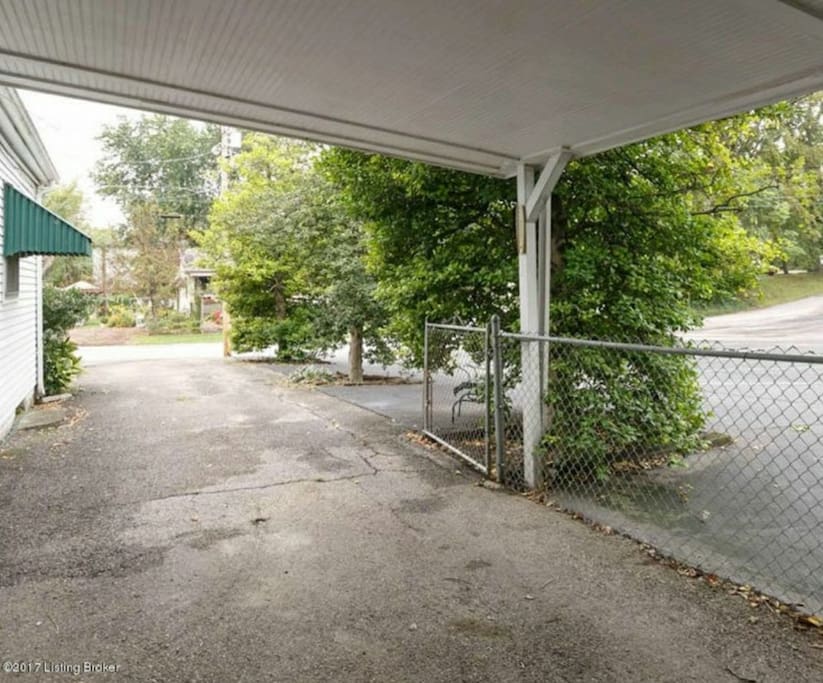 carport over driveway!
