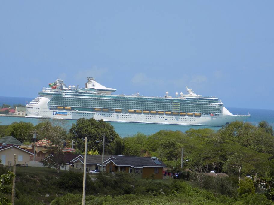 A view of the cruise ship.