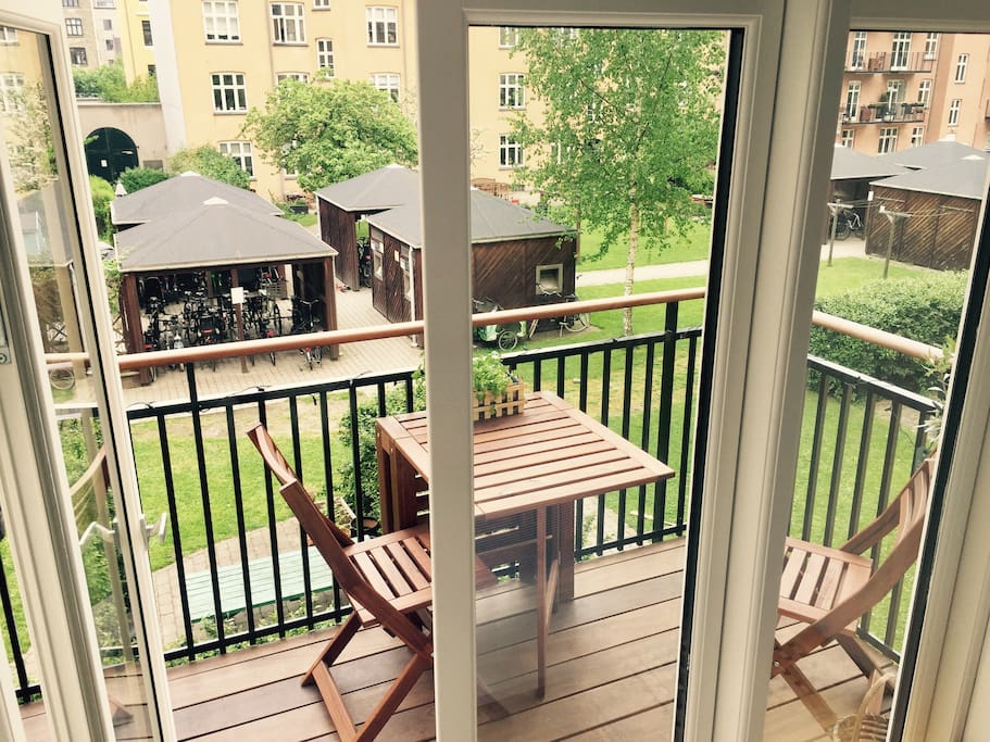 Balcony with afternoon and evening sun. Perfect place to enjoy a cup of coffee or an evening drink.