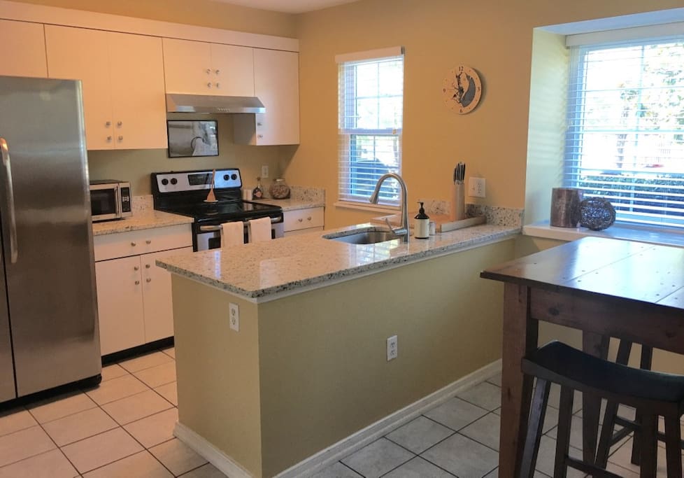Kitchen with all Stainless Steel Appliances