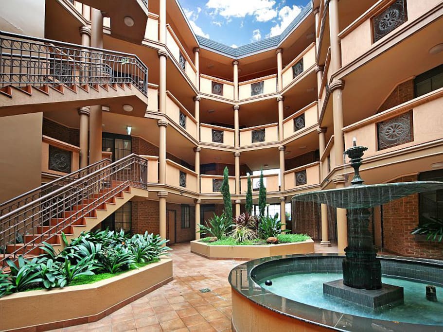 The entrance.