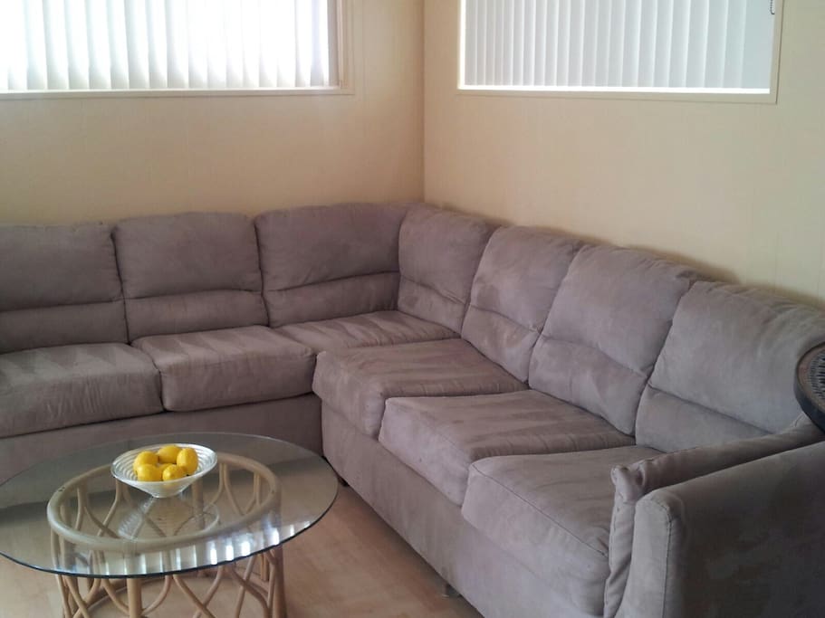 Large couch, sleeps two small adults or children!
