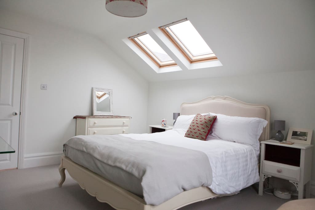 Your bedroom, with king bed