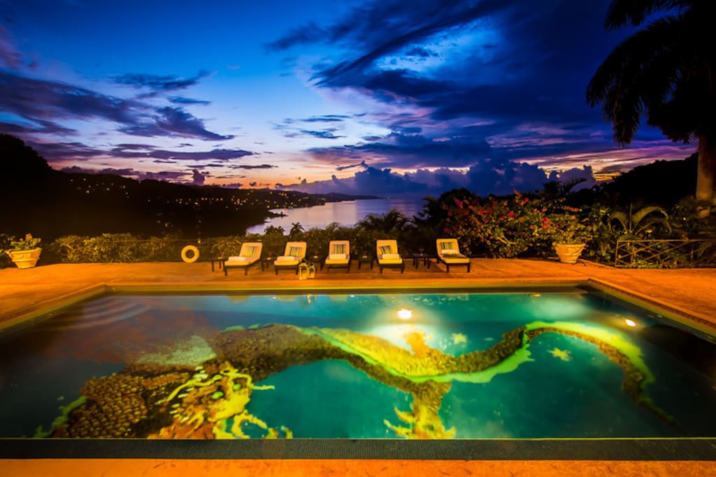 The bonus is its unique location, sited for its breathtaking blue views of skies, sea and sunsets from its enviable perch atop famous Round Hill.