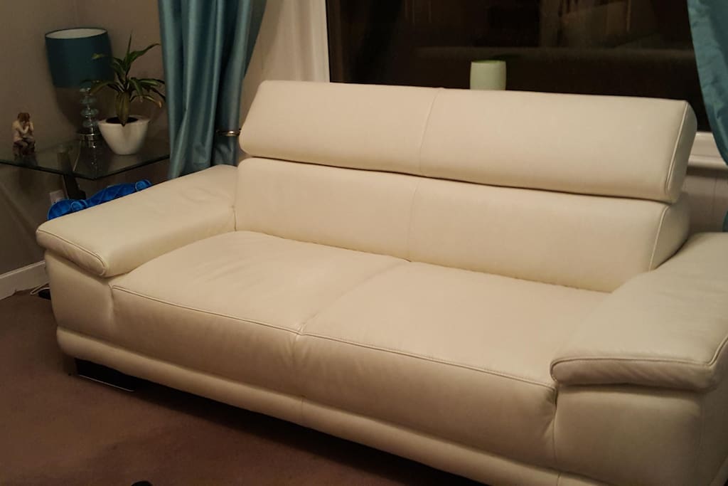 Chill on the sofa and watch a movie or just relax with a beer, wine or coffee.