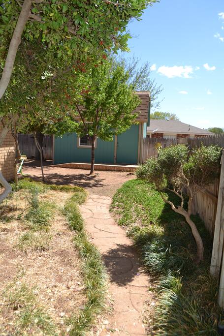 Walkway from the back gate to the beach house
