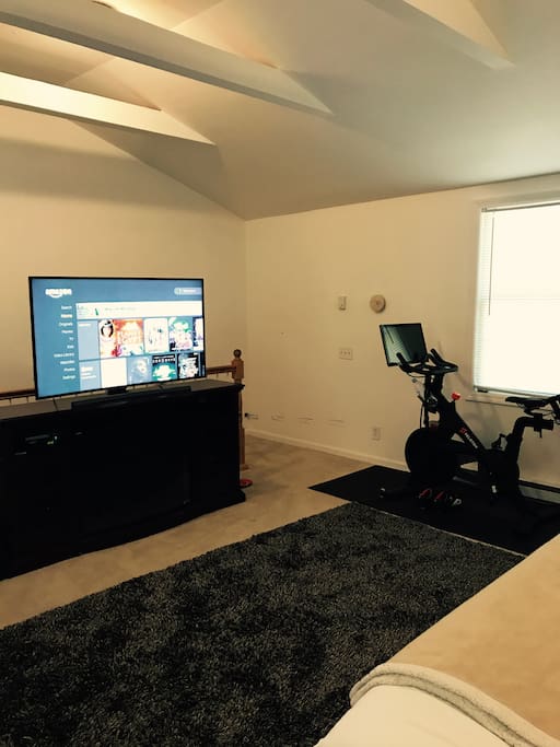 55" curved 4K Samsung smart Television and Peloton.