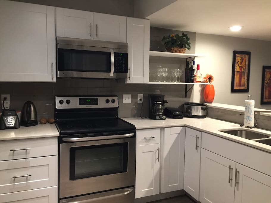 Fully loaded kitchen and brand new appliances.