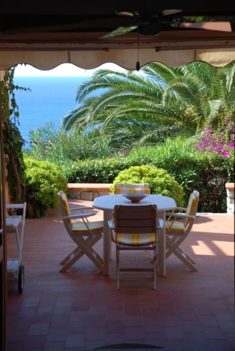 terrace with sea view