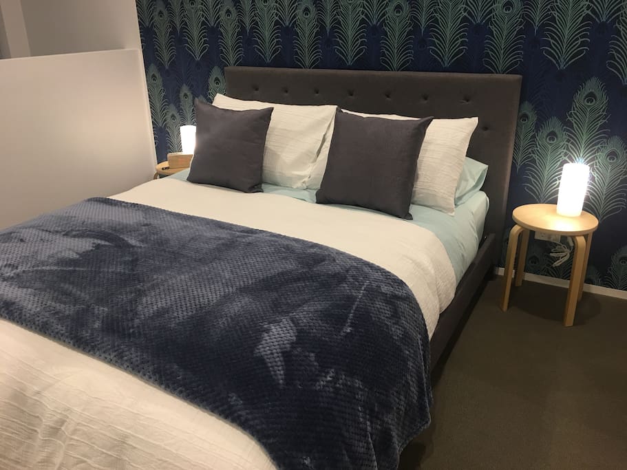 Queen size bed with ultra plush mattress