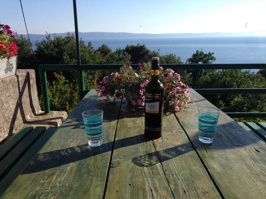 Have a glass of wine and enjoy the sunset