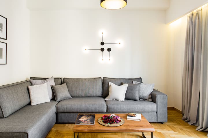 Powder-pink City Vistas from the Balcony at a Minimal Haven