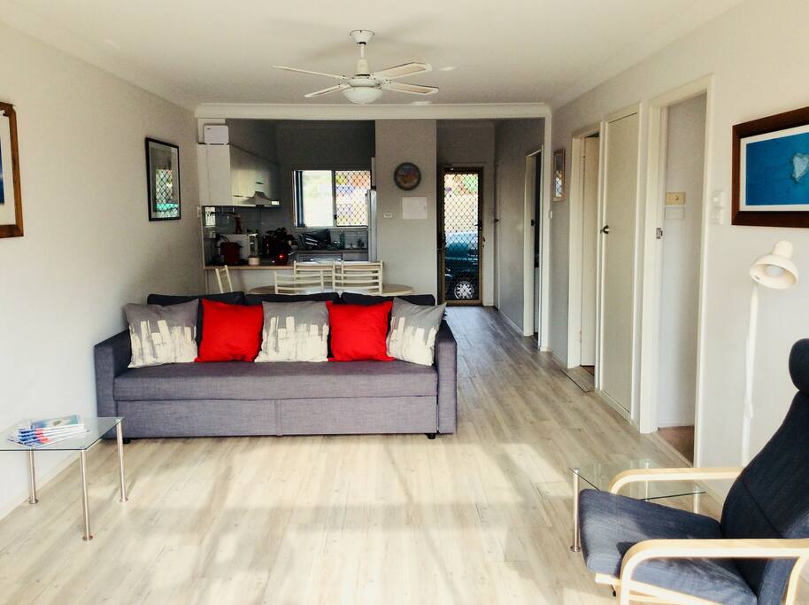 Comfortable bright open plan living space