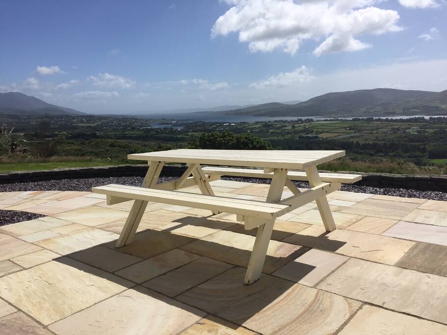 Part of patio with views of Bere Island and Hungry Hill