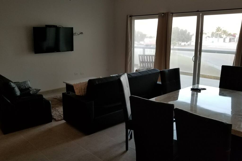 Living room with satellite tv
