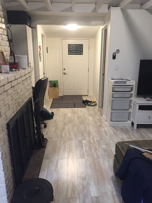 Open home layout - with quiet bedroom.