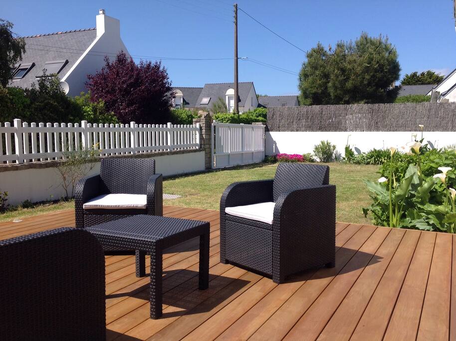 Terrasse pour profiter du soleil l'après midi et en soirée