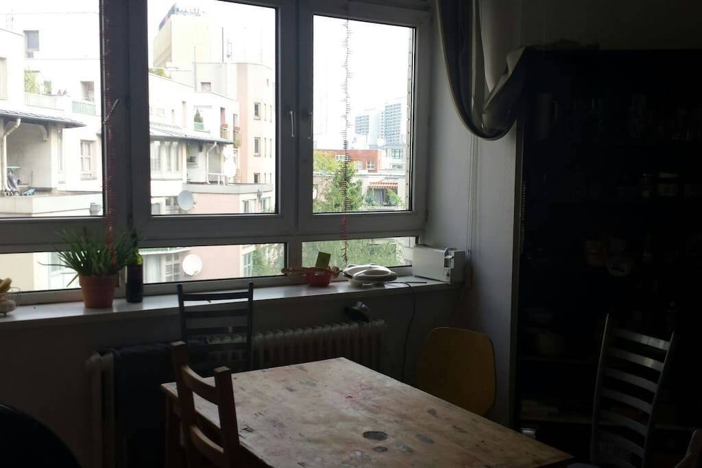 Dining table in living room