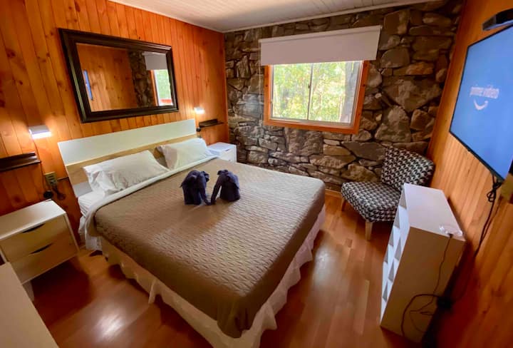 Cabin in native forest, Los Lleuques, Nevados route