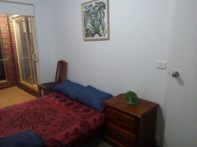 A room with a courtyard