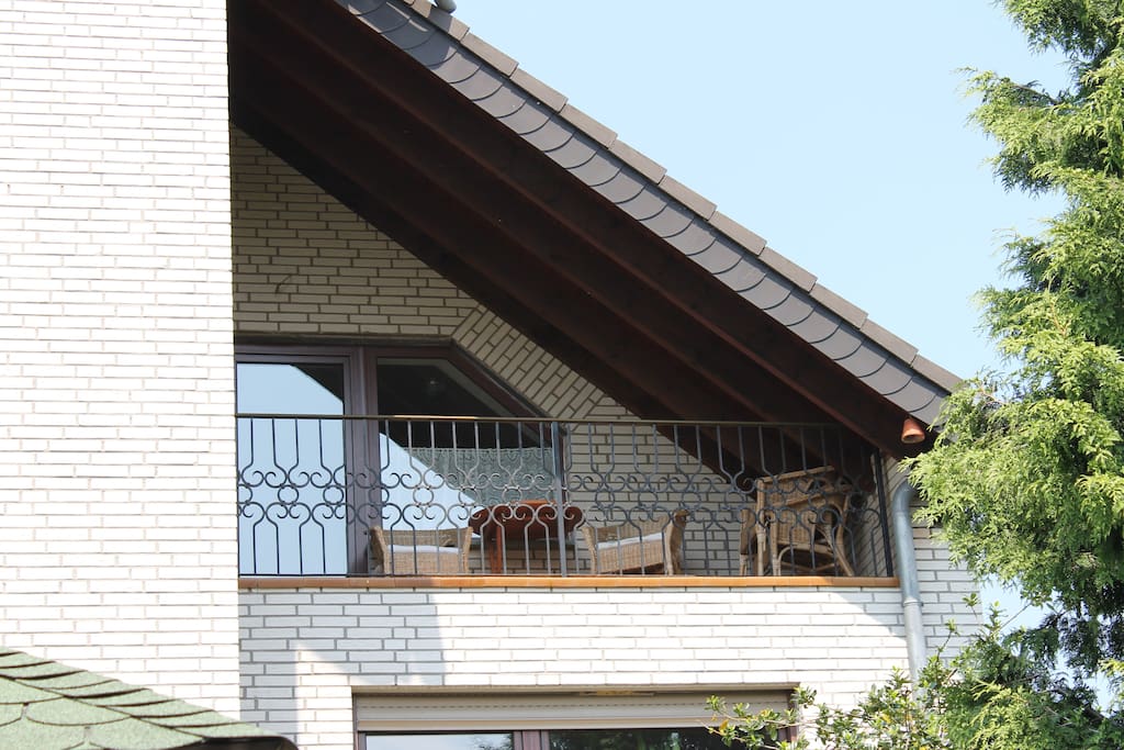Balkon mit Gartenblick