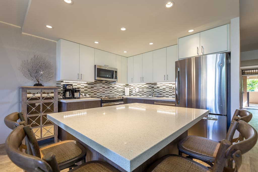 All New Cabinetry With Quartz Counters And Stainless Steel Appliances